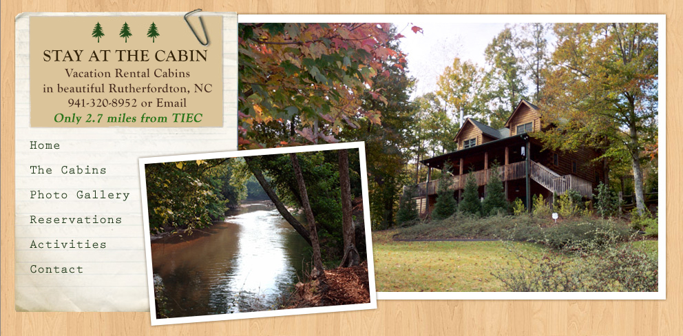 Stay at the Cabin | Vacation Rental Cabins in Rutherfordton, NC