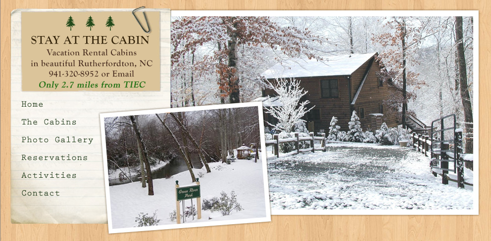 Stay at the Cabin | Vacation Rental Cabins in Rutherfordton, NC